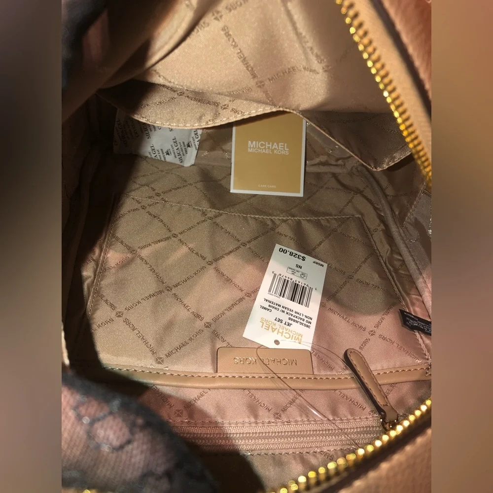 🆕MICHAEL KORS JET SET MD W/chain Non-leather Vegan Material